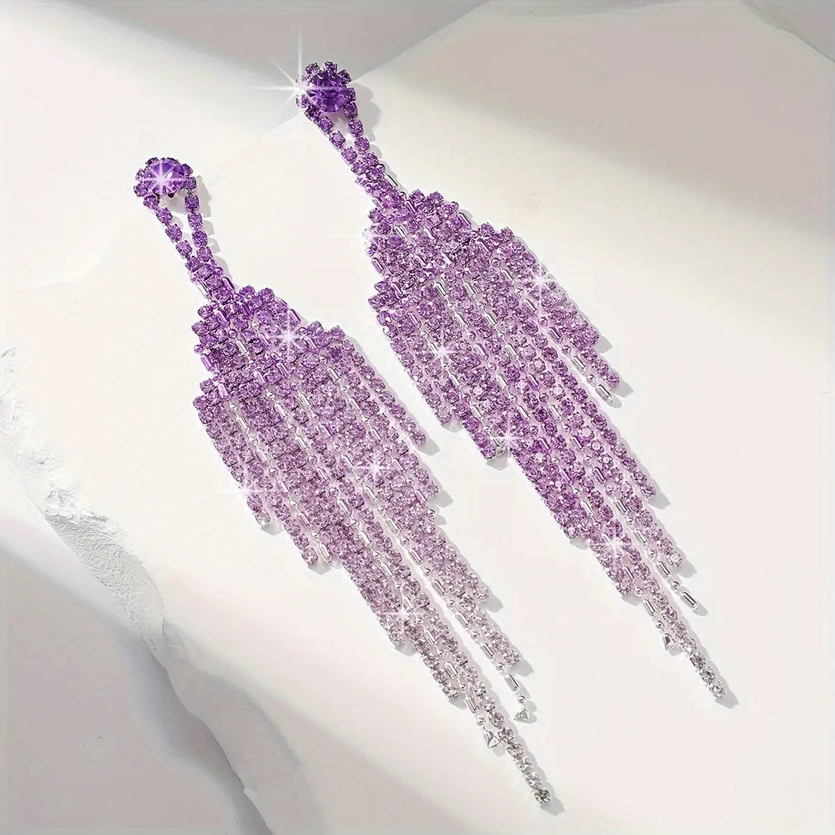 Festive Rhinestone Chandelier Tassel Earrings: Luxurious and Elegant for Women - Perfect for Valentine's Day, Weddings, and Parties - All Season Long MyFave Boutique