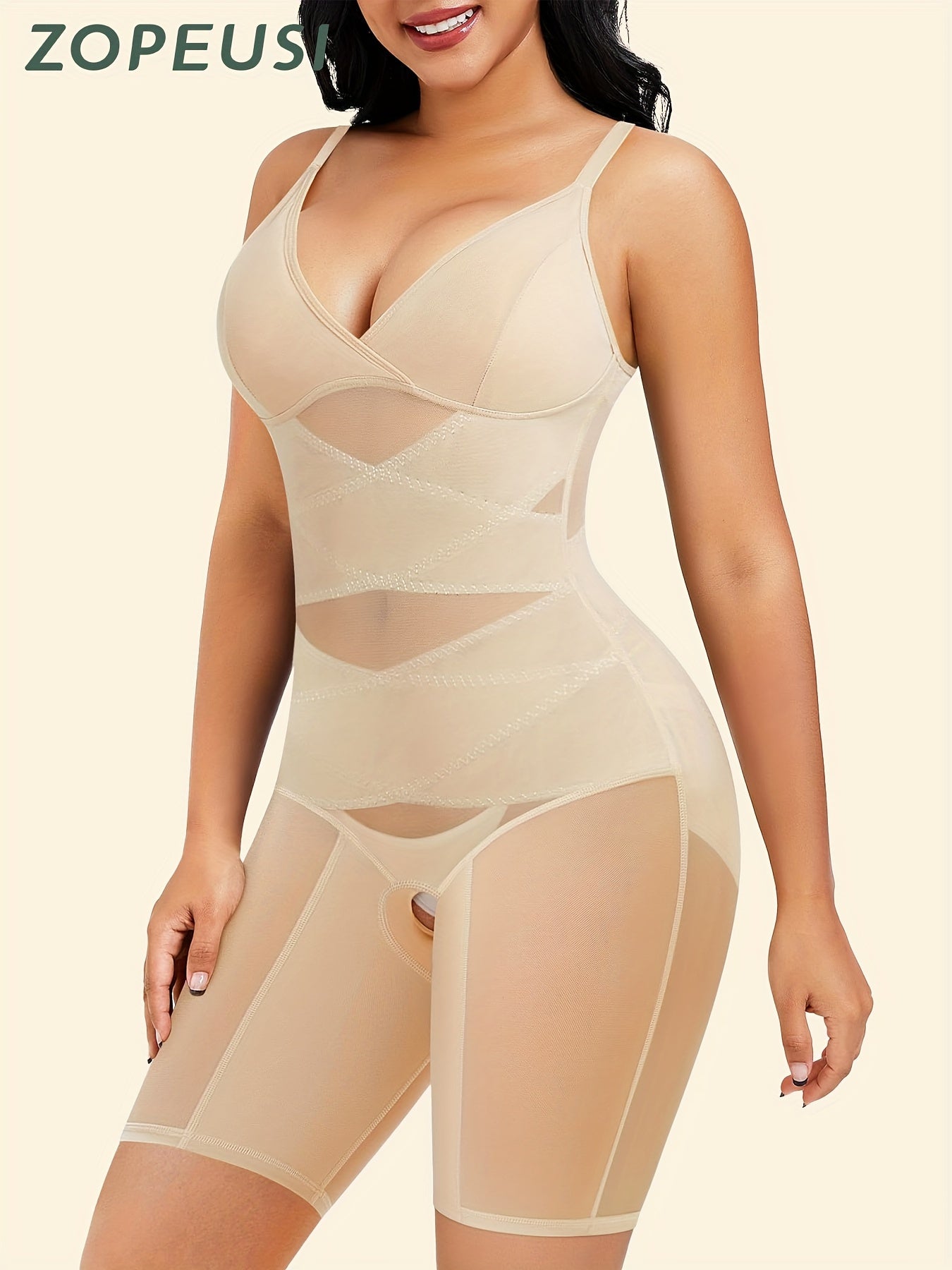 Bodysuit Shapewear For Women Tummy Control Butt Lifter Full Body Shaper Seamless Thigh Slimmer Faja V-Neck Jumpsuit MyFave Boutique