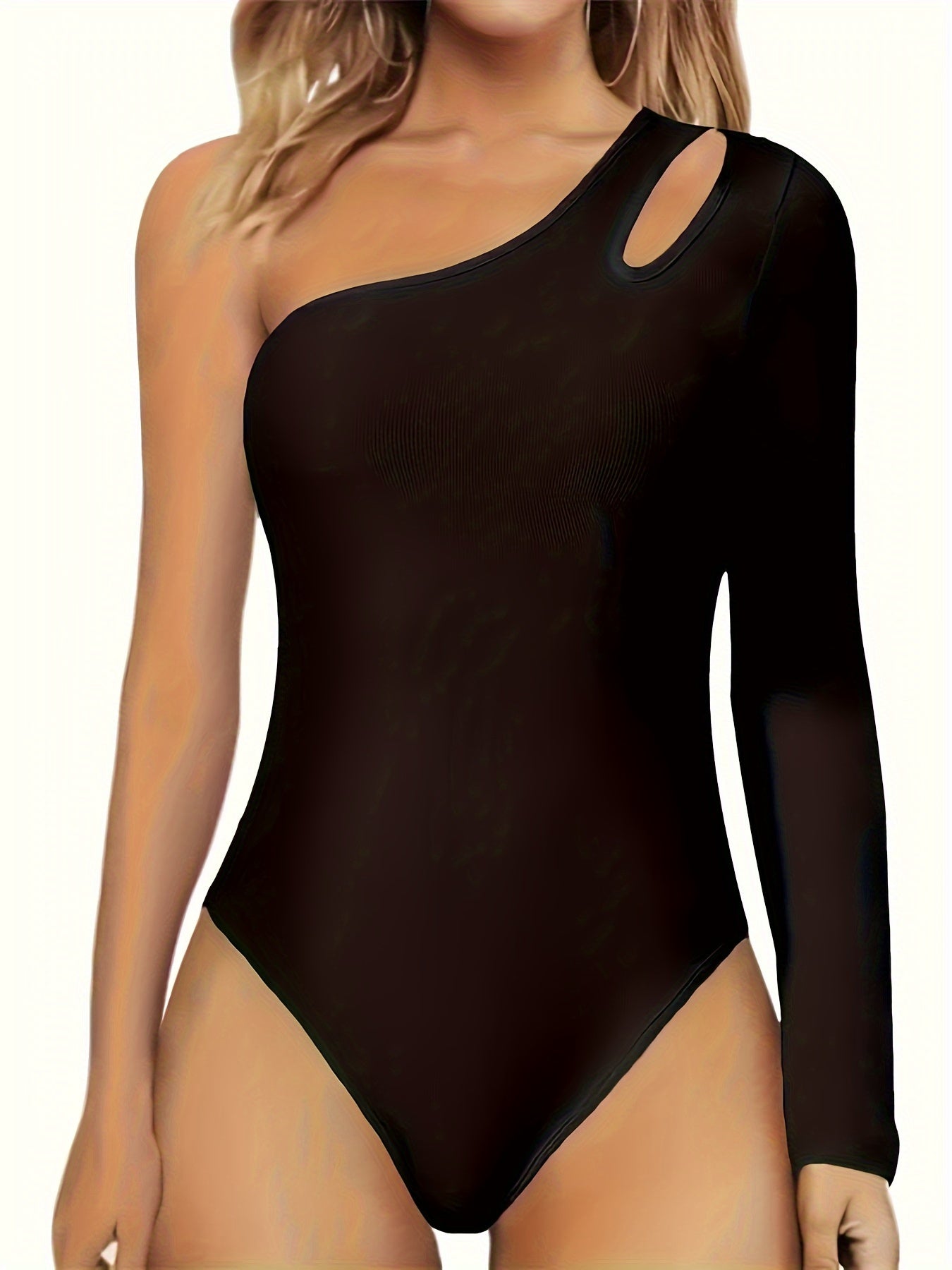 One Shoulder Shaping Bodysuit, Cut Out Tummy Control Slimming Body Shaper, Women's Underwear & Shapewear MyFave Boutique