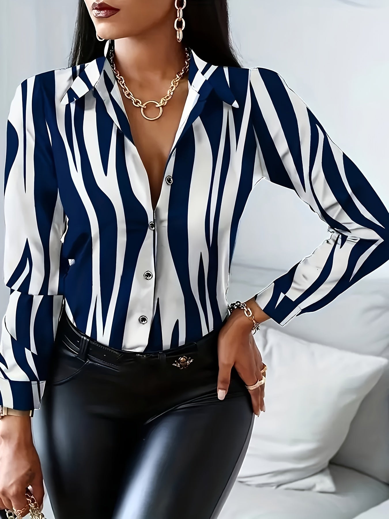 Button-Up Blouse - Women's Shirt MyFave Boutique