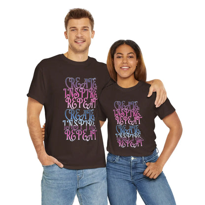 Create, Inspire,Repeat, Motivational, Inspirational Unisex T Shirt Printify