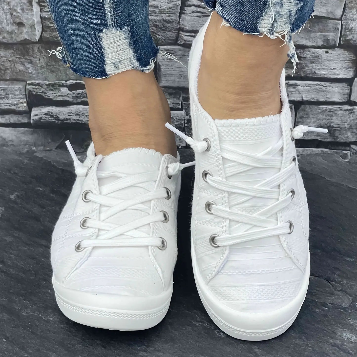 Women's Casual Canvas Sneakers for Outdoor Activities: All-Season Comfort Fit MyFave Boutique