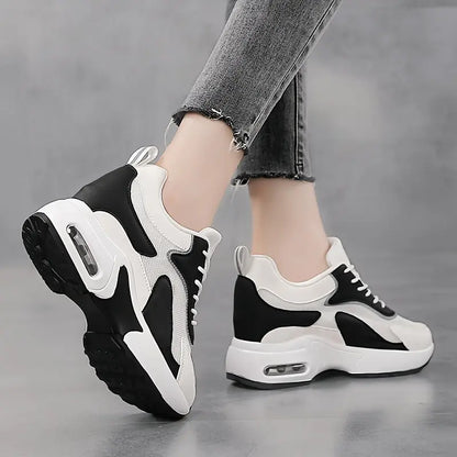 Women's Colorblock Height-Increasing Sneakers: Breathable, Shock-Absorbing Casual Athletic Shoes MyFave Boutique