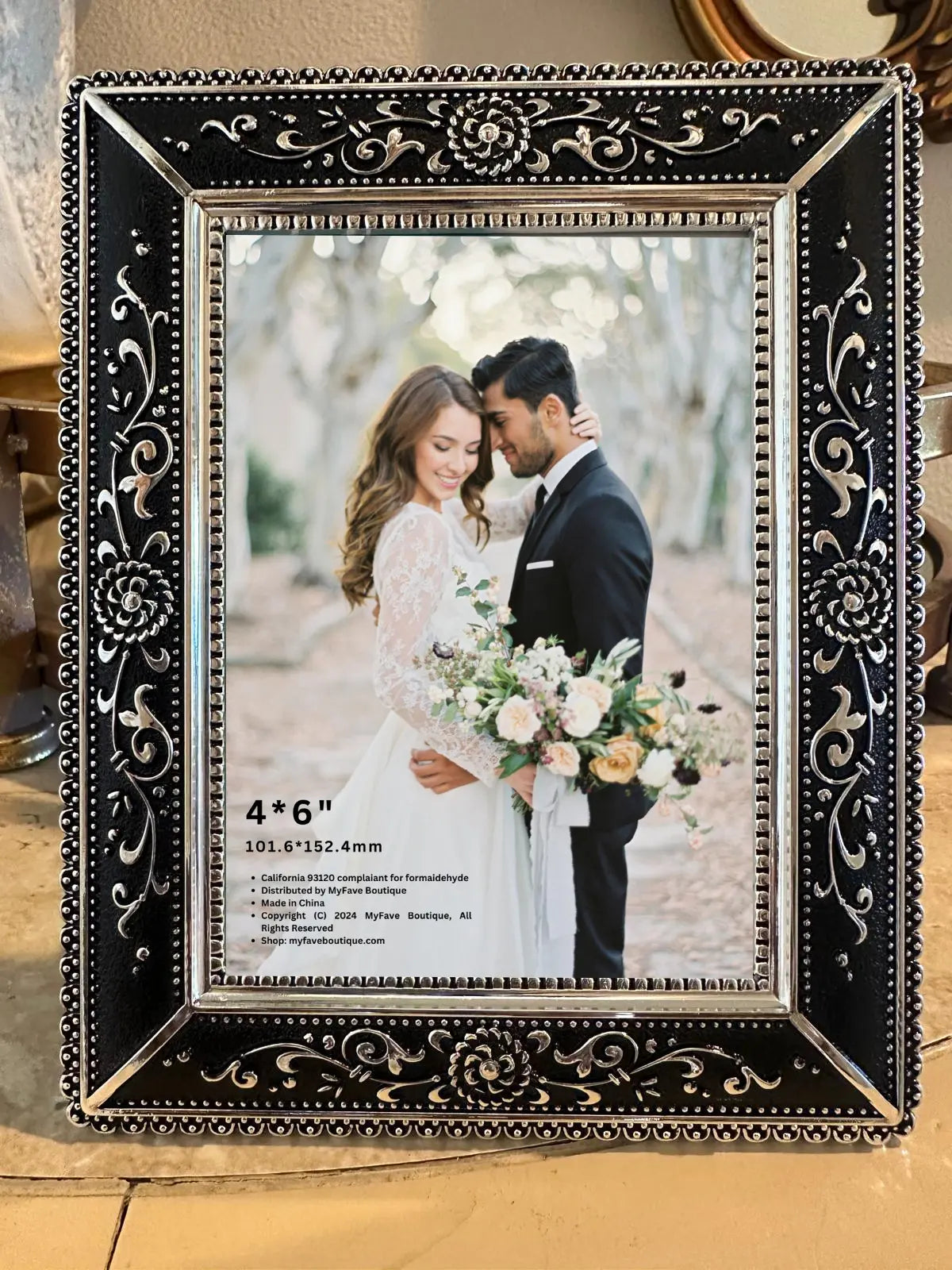 Gold & Black - Classic Executive, Picture Frame TF8050 4x6" (101.6x152.4mm) MyFave Boutique