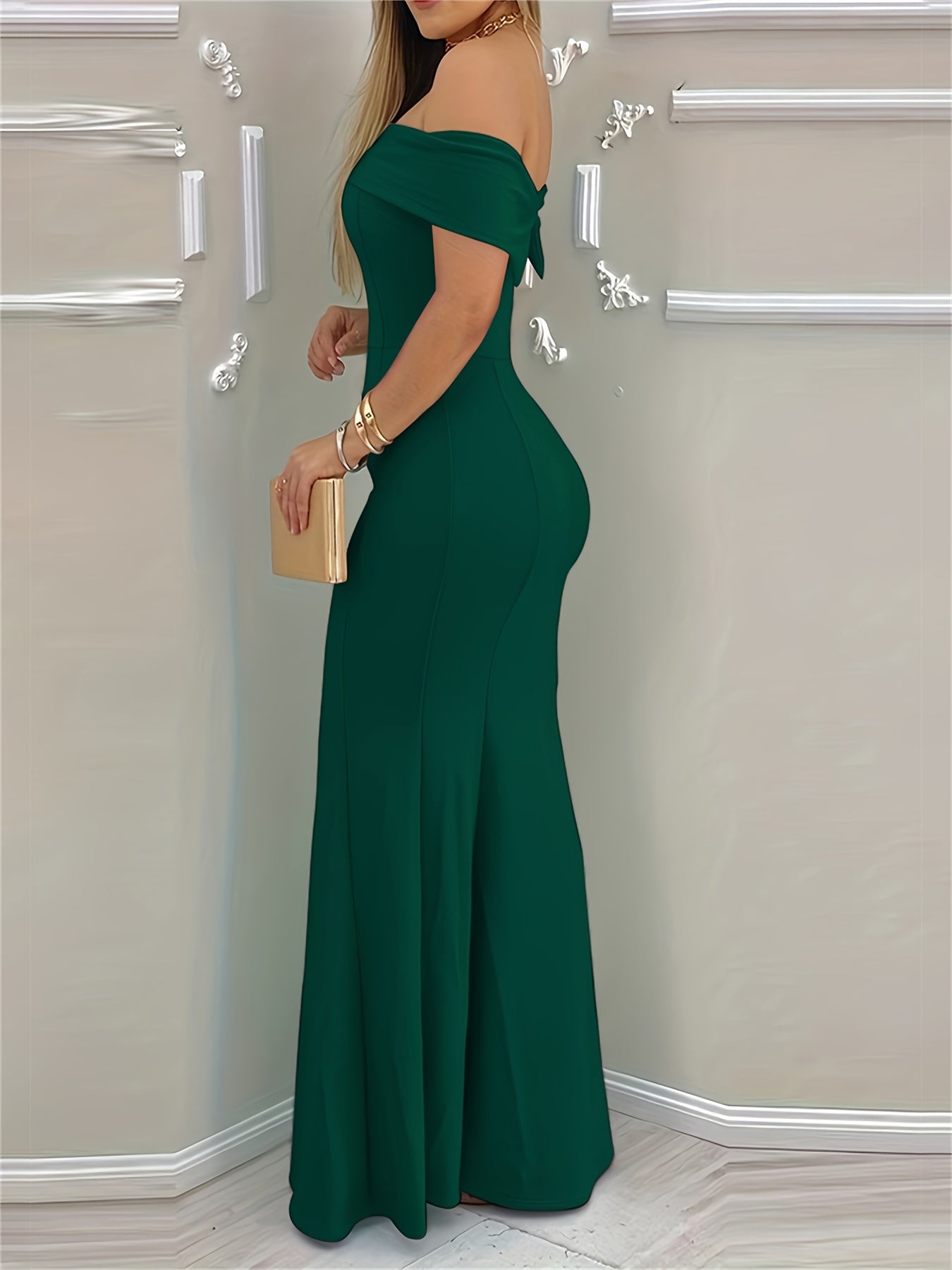 Elegant Off-Shoulder Maxi Dress for Women - Perfect for Parties and Banquets MyFave Boutique