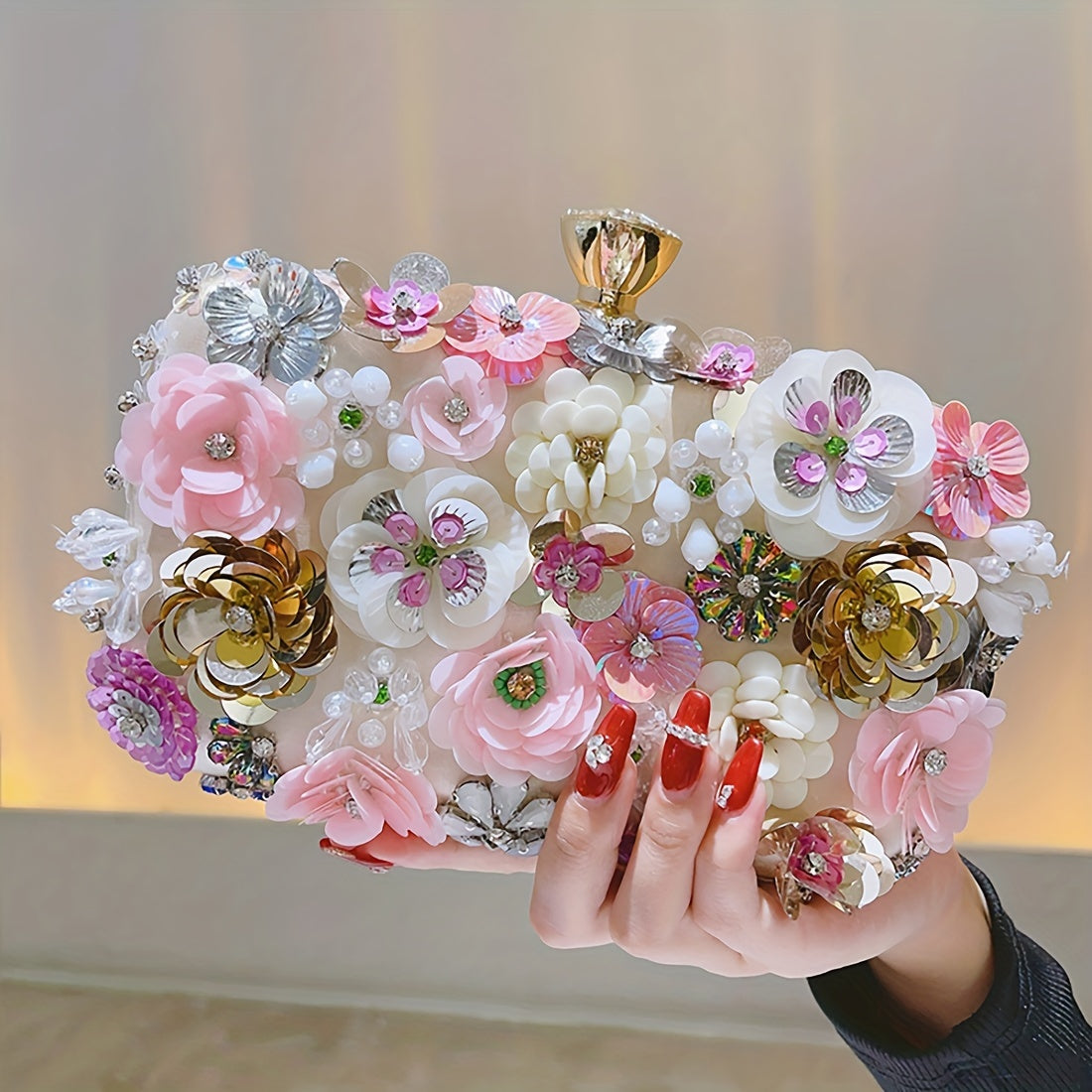 Elegant Floral Clutch Bag - Perfect for Special Occasions and Bridesmaids MyFave Boutique