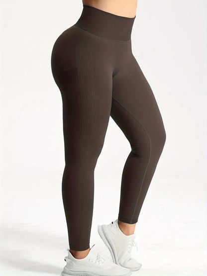 Women's High Waisted Smile Contour Leggings for Fitness and Yoga with Seamless Hip Lifting Design MyFave Boutique