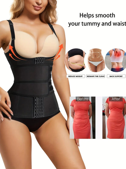 Junlan Waist Trainer Corset Top, Hook & Loop Tummy Control Compression Tank Top, Women's Underwear & Shapewear MyFave Boutique