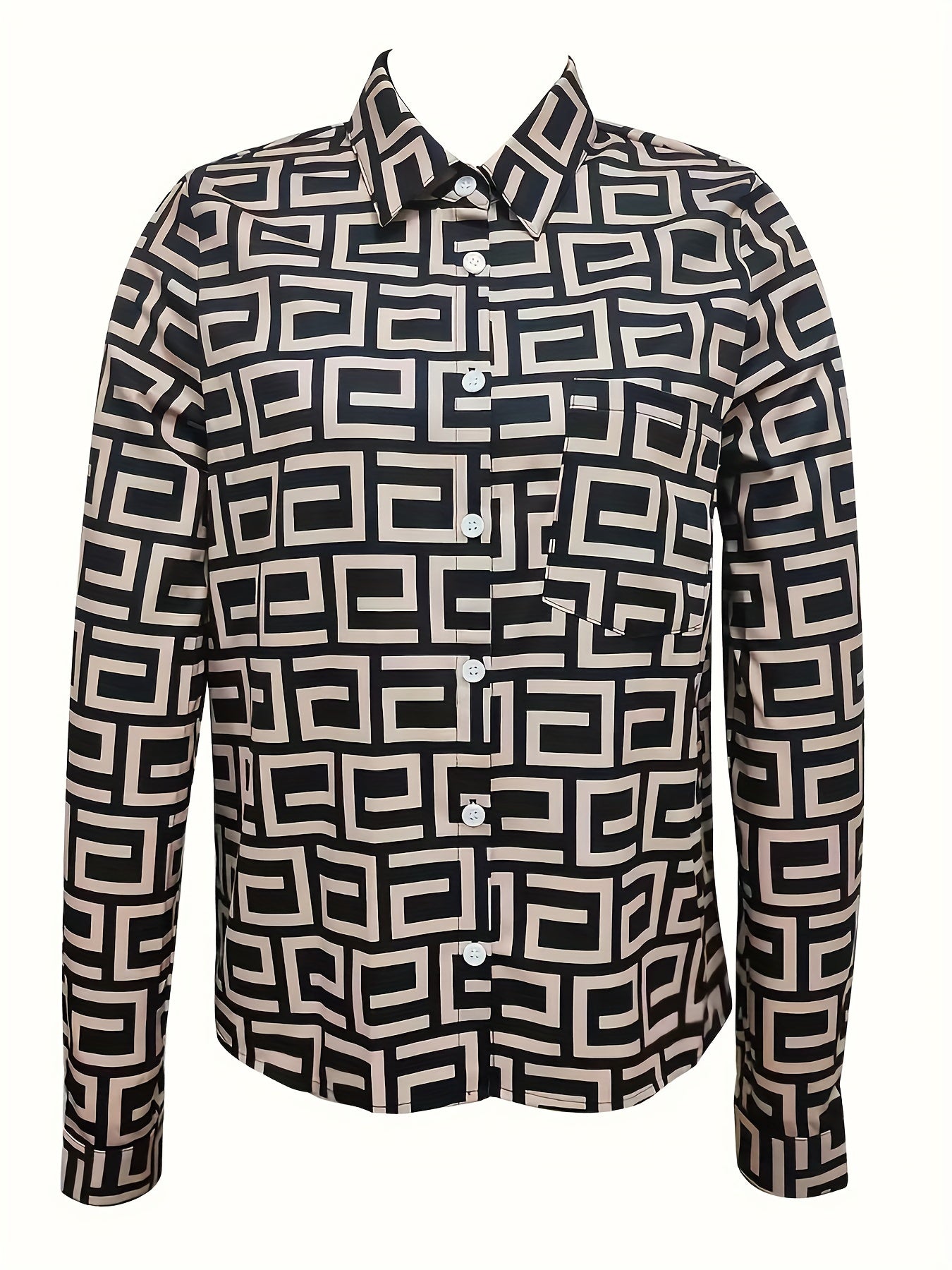 Elegant Women's Button-up Blouse, Versatile Long-sleeved Top for All Occasions MyFave Boutique