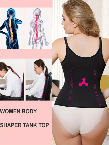 Zipper Shaping Cami Tops, Waist Trainer Tummy Control Slimmer Open Bust Top, Women's Underwear & Shapewear MyFave Boutique