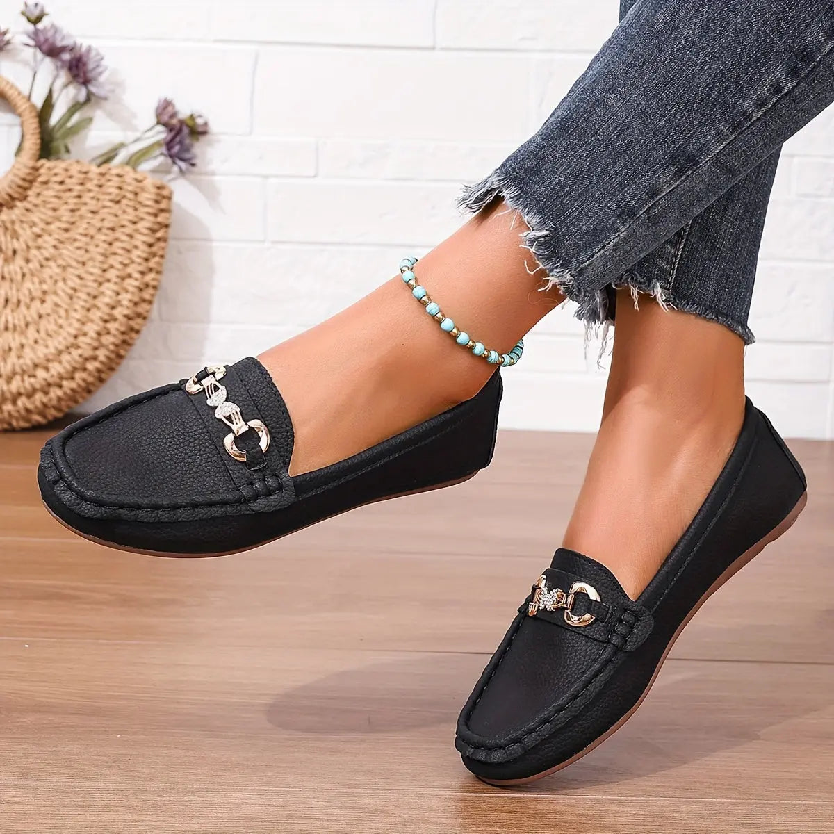 Womens Fashion Pull on Butterfly Decoration Strap Diamond Ladies Shoes MyFave Boutique