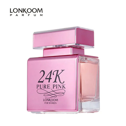 Long-Lasting EDP Perfume For Women,Thanksgiving Halloween Christmas Holiday Gift,24K PURE PINK LONKOOM Parfum,3.4oz/100ml, Refreshing Fragrance With Floral Fruity Notes, Perfume For Dating And Daily Life,Ideal Halloween/Christmas holiday gift MyFave Boutique