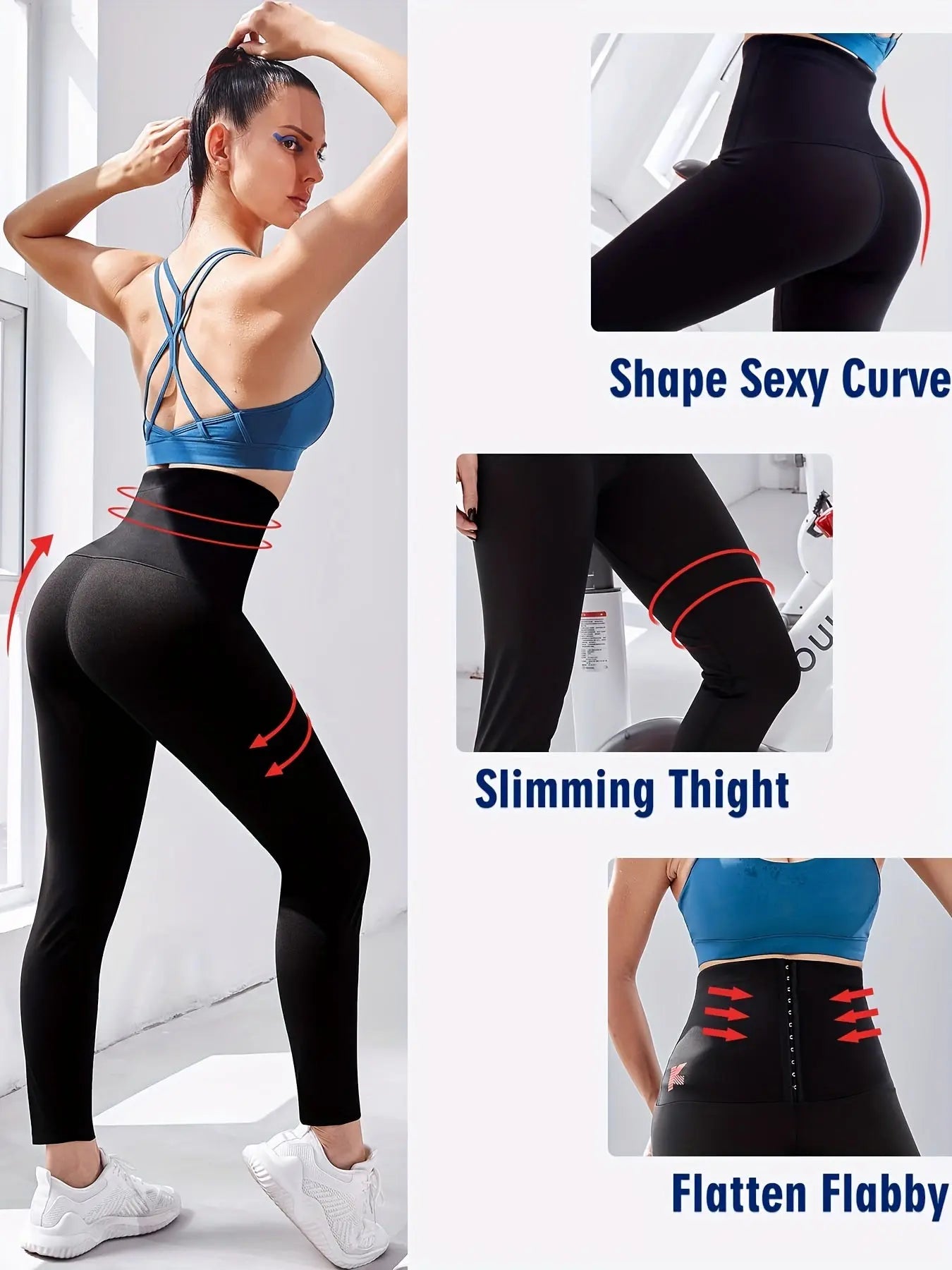 Sauna Leggings For Women, Sweat Sauna High Waist Compression Slimming Workout Training Capris Body Shaper, Women's Activewear MyFave Boutique