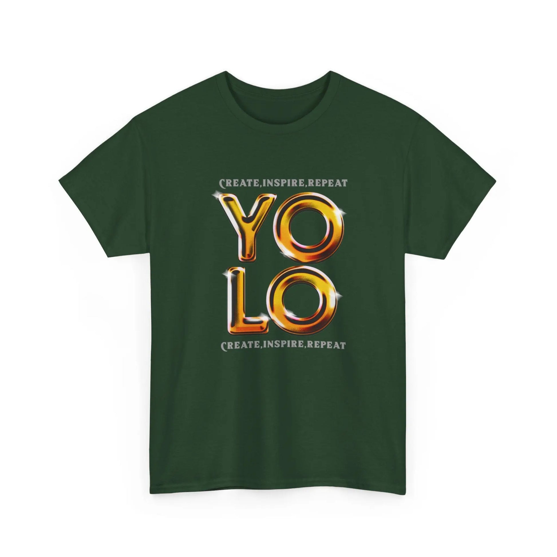 Create, Inspire, Repeat, Yolo, Motivational, Inspirational Unisex Cotton T-Shirt Printify