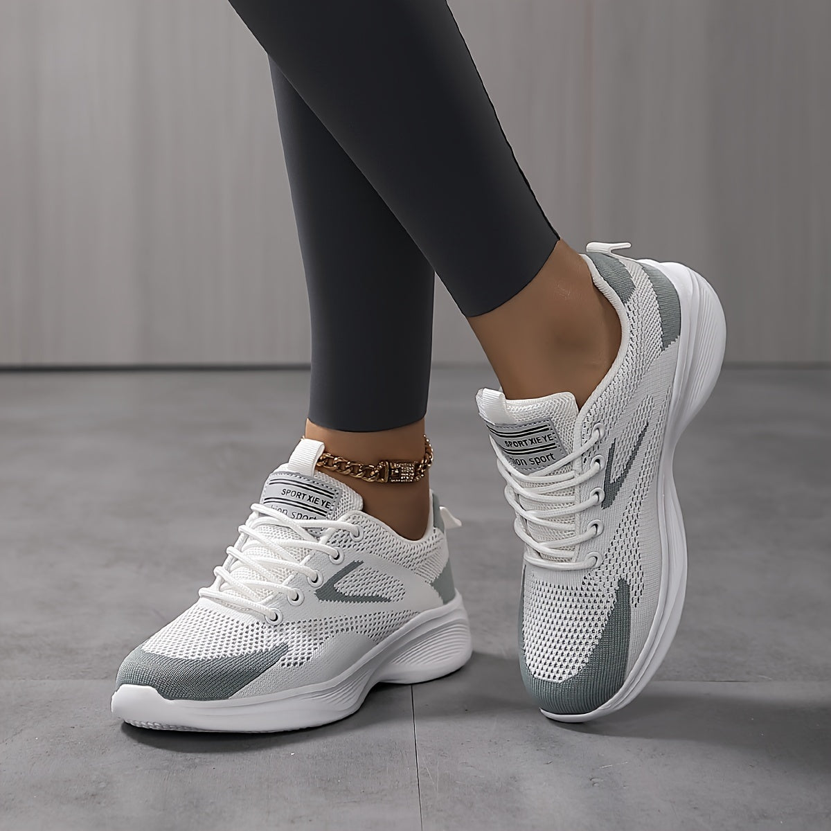 Women's Breathable Mesh Casual Fashion Sneakers Comfortable Lightweight Running Shoes Low Top Lace-up All-Season Athletic Footwear with MD Sole MyFave Boutique