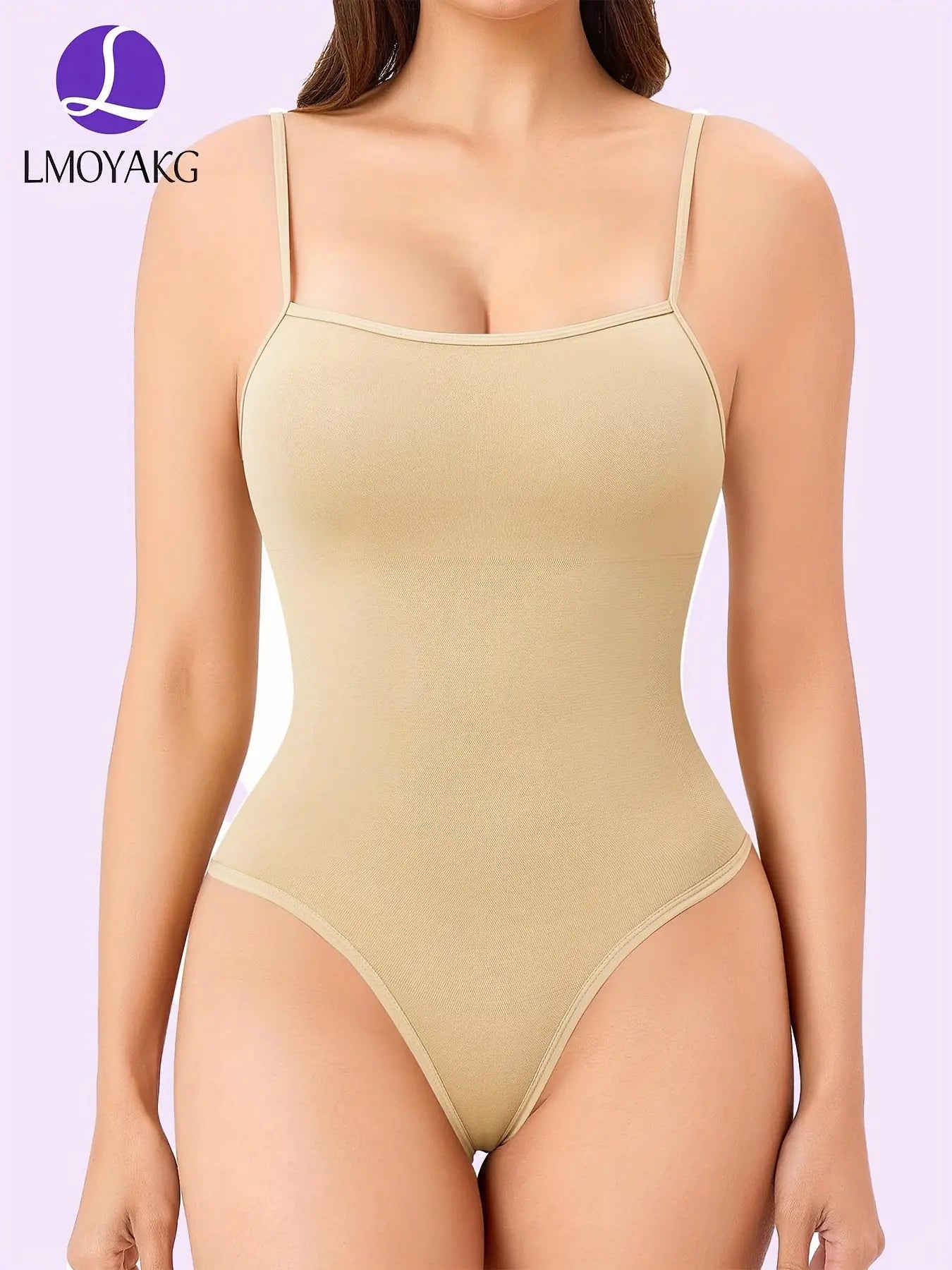 Seamless Tummy Control Shapewear Bodysuit for Women - Square Neck, Sleeveless, Thong Leotard - Full Body Shaper, Perfect for Trendy Party Dressing MyFave Boutique