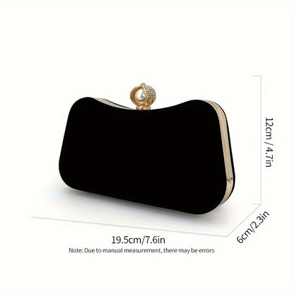 Velvet Evening Clutch Bag Hand-held with Diamond Decoration - Perfect for Parties and Special Events MyFave Boutique