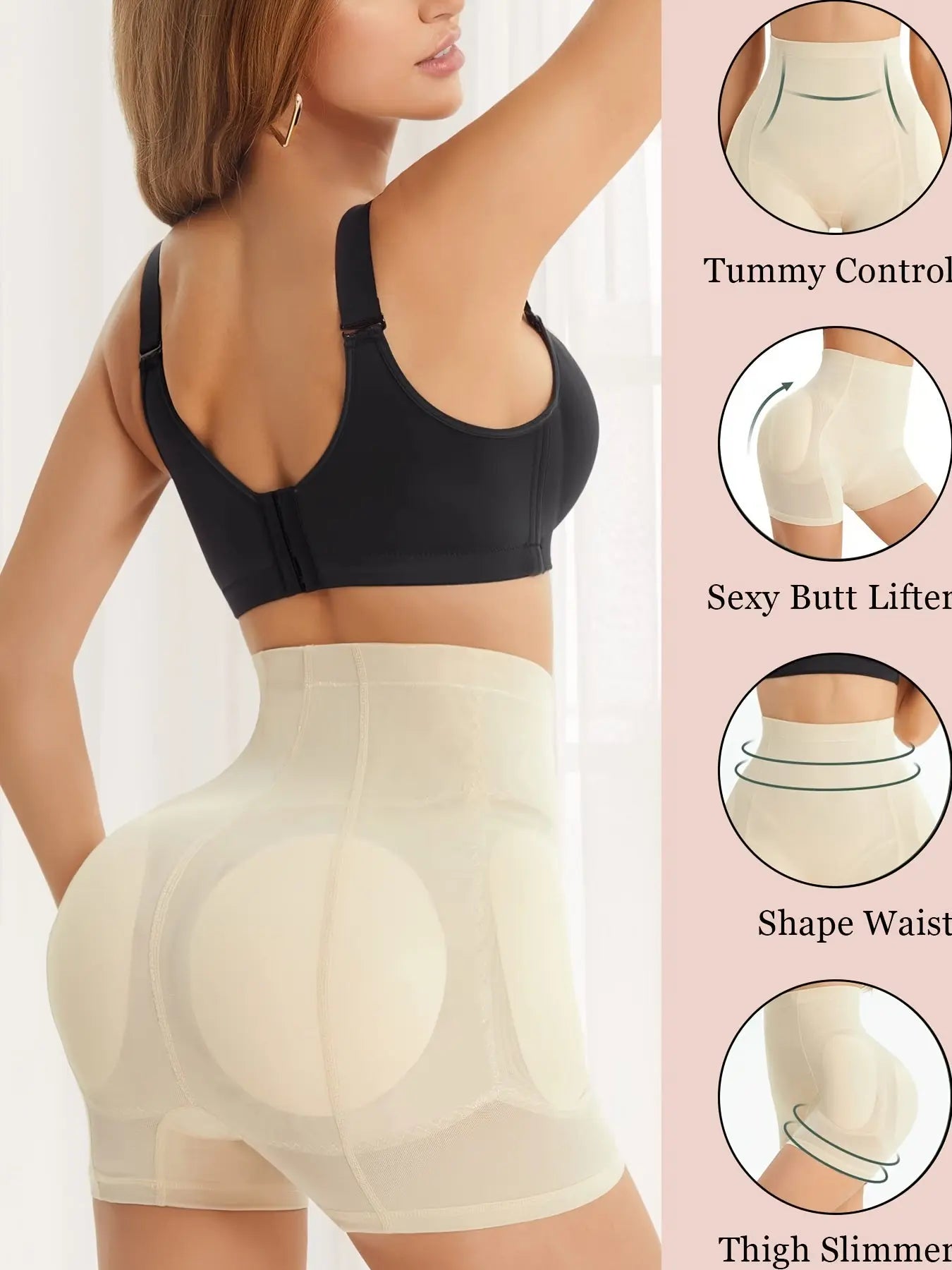 Enhance and Lift with Butt Lifter Padded Underwear for Women - Hip Pads, Shapewear Shorts with Seamless Tummy Control MyFave Boutique