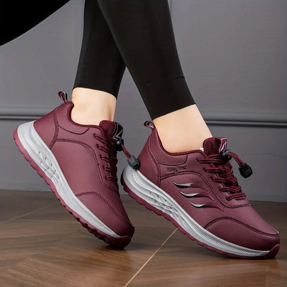 Women's Drawstring Sports Shoes, Waterproof Anti-slip Low Top Running Sneakers, Outdoor Gym Jogging Trainers MyFave Boutique