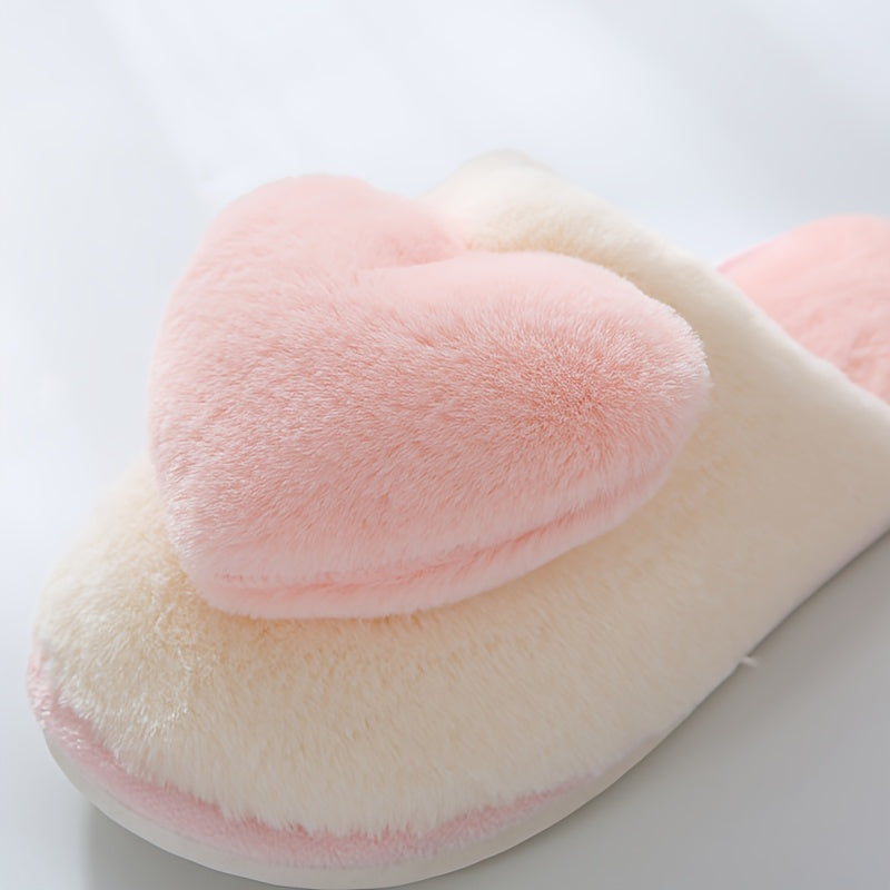 Plush Heart Slippers - Cozy and Comfortable Indoor Shoes for Valentine's Day and Beyond MyFave Boutique