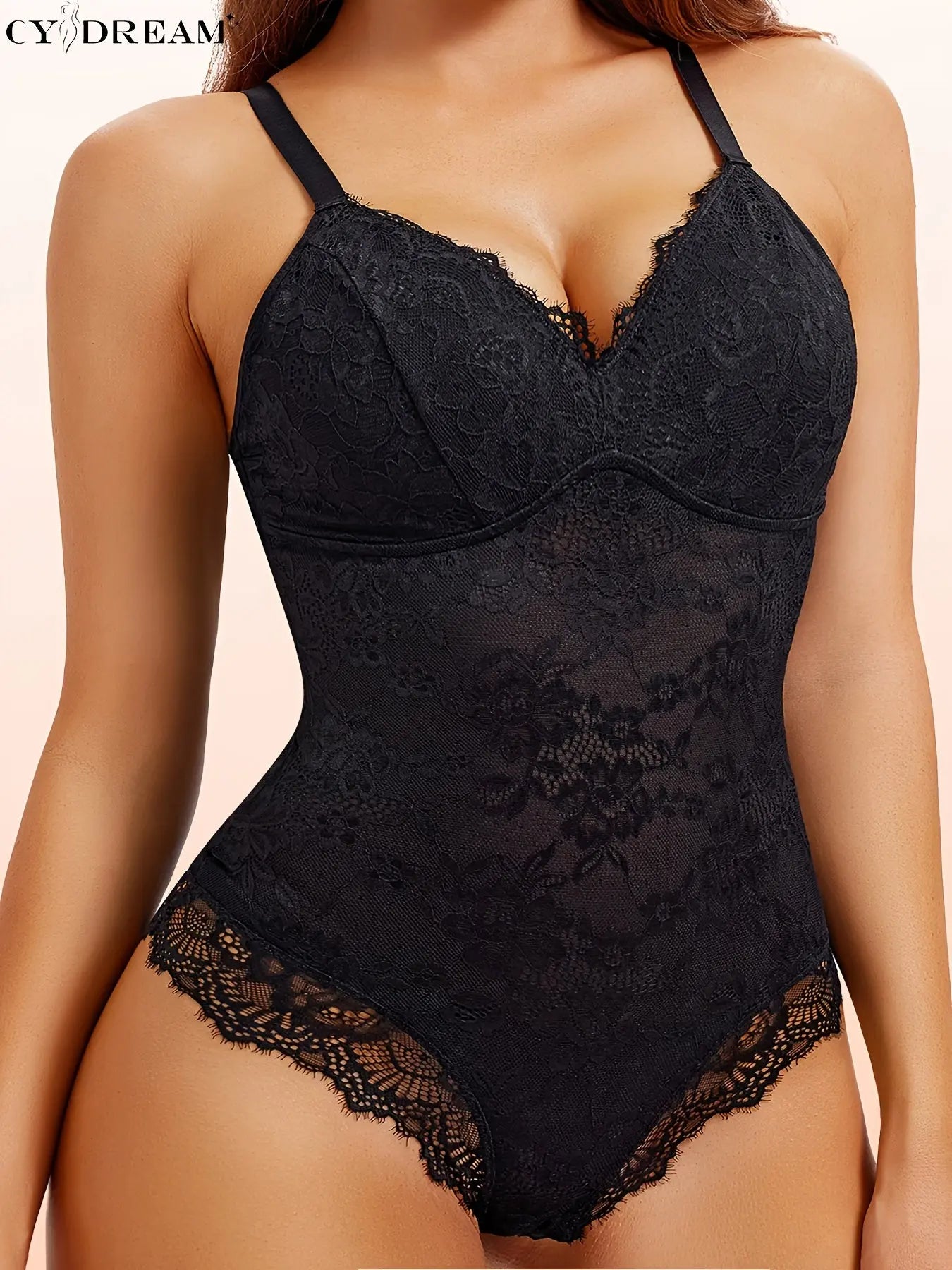 Lace Shapewear Bodysuit For Plus Size Women Tummy Control Body Shaper V Neck Fajas Sculpting Tank Tops Slimming Camisole Corset MyFave Boutique