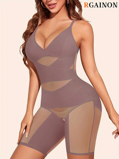 Women's V-Neck Body Shaper: Tummy Control, Butt Lifter, Thigh Slimmer MyFave Boutique