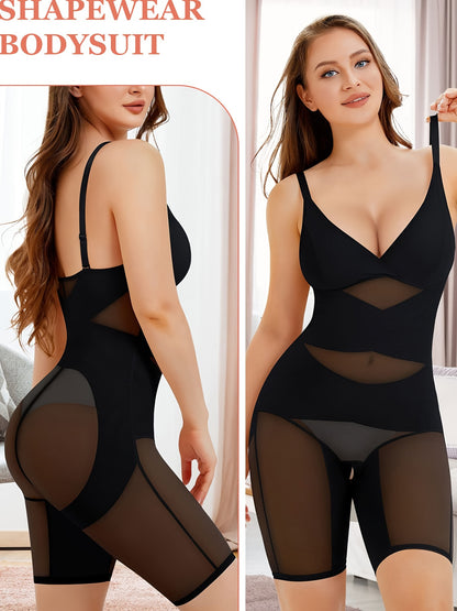 Bodysuit Shapewear For Women Tummy Control Butt Lifter Full Body Shaper Seamless Thigh Slimmer Faja V-Neck Jumpsuit MyFave Boutique