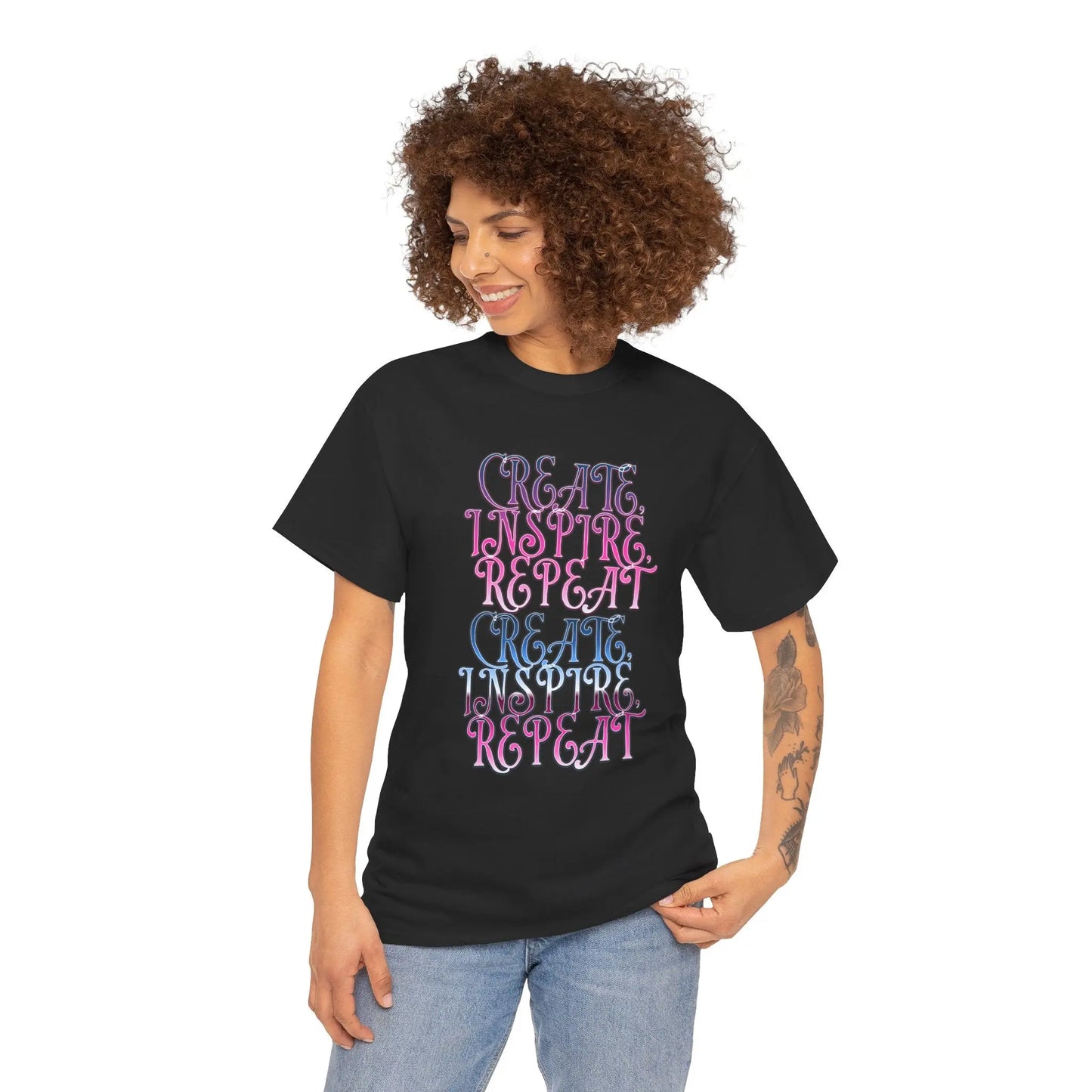 Create, Inspire,Repeat, Motivational, Inspirational Unisex T Shirt Printify