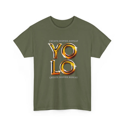 Create, Inspire, Repeat, Yolo, Motivational, Inspirational Unisex Cotton T-Shirt Printify