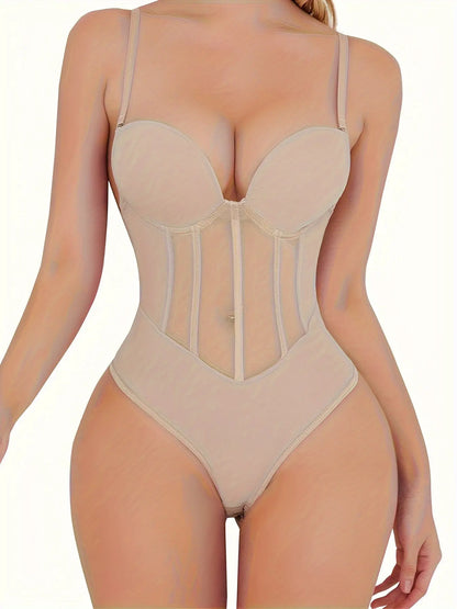 Women's Slimming Bodysuit Shapewear With Mesh Corset Waist Cincher - Breathable Body Shaper Undergarment MyFave Boutique