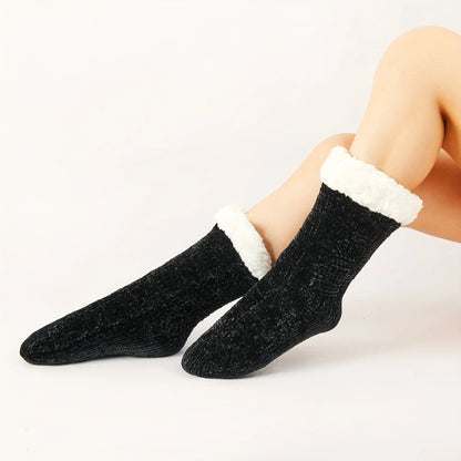 Thickened Fuzzy Socks, Comfy & Warm Mid Tube Socks, Women's Stockings & Hosiery MyFave Boutique