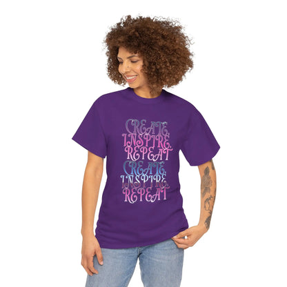 Create, Inspire,Repeat, Motivational, Inspirational Unisex T Shirt Printify