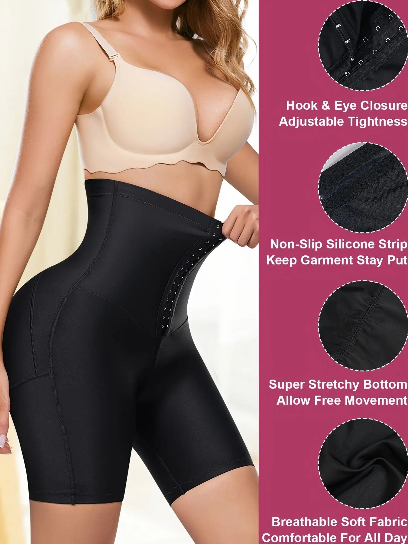 Women's Butt Lifting Adjustable Tummy Control Shorts, High Waist Corset Casual Sports Tights Shorts, Women's Activewear MyFave Boutique