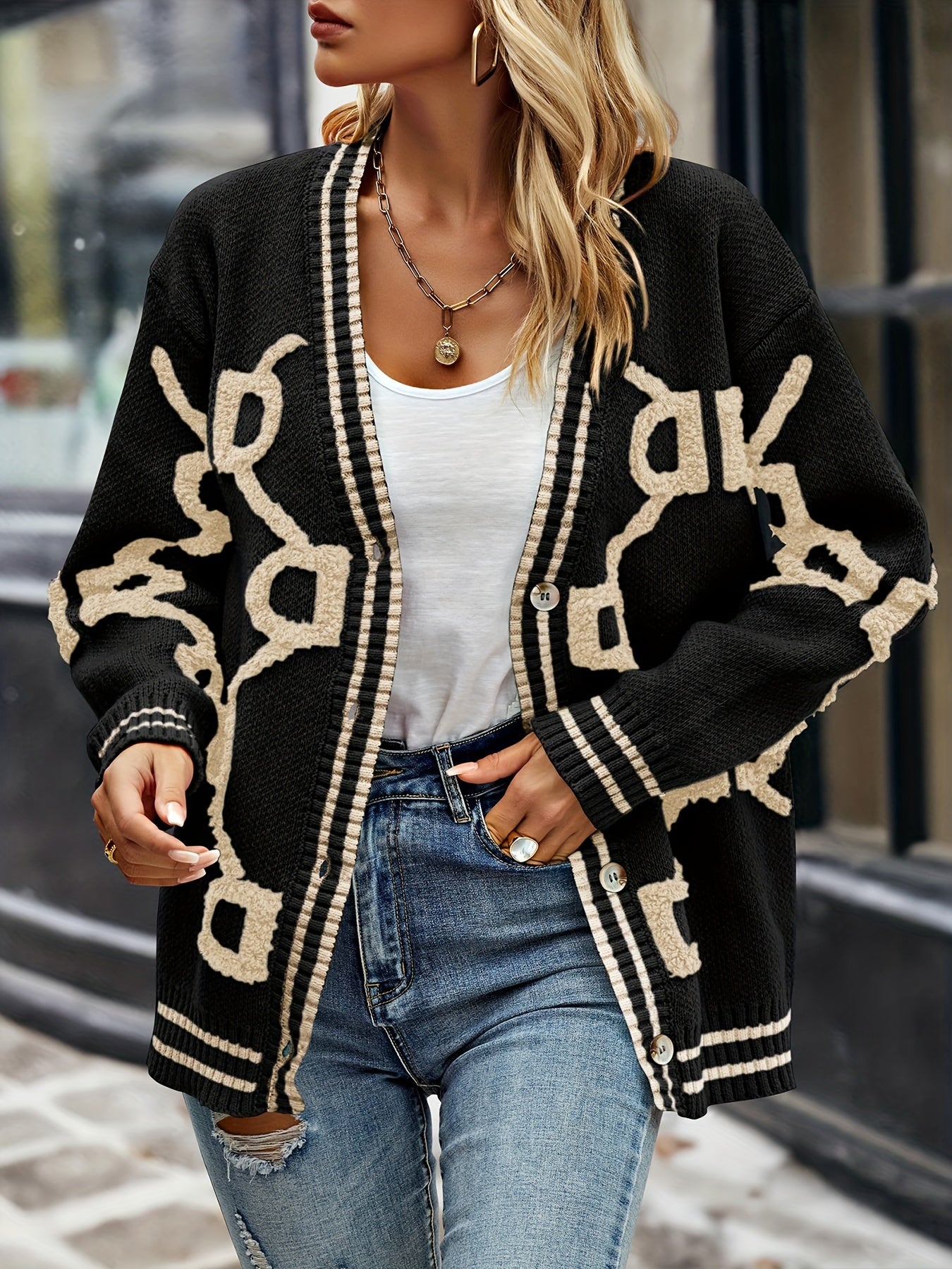 Women's Fall Chunky Knit Cardigan Sweaters Casual Open Front Button Up Winter Coats Outerwear MyFave Boutique