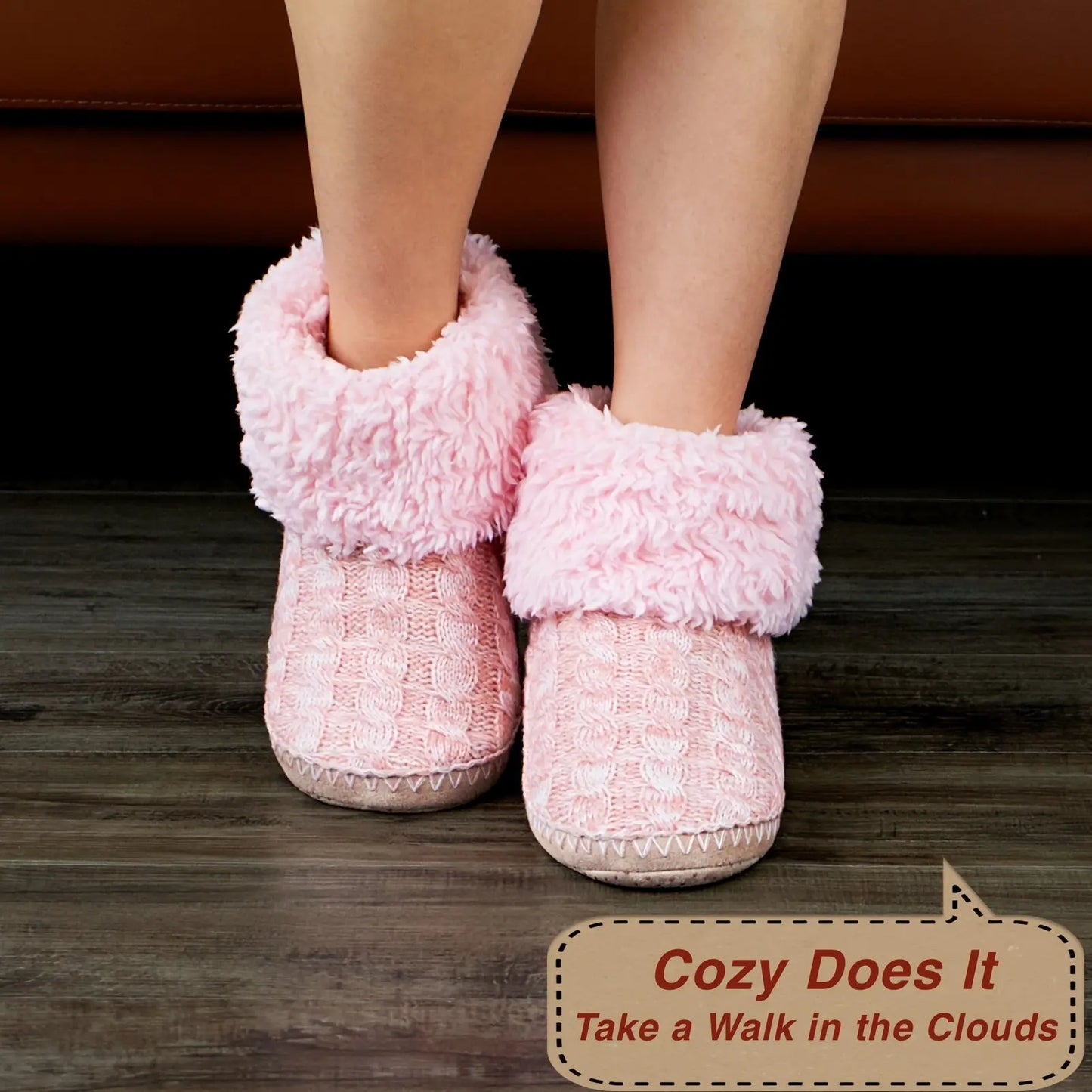 Warm Solid Color Slippers, Casual Slip On Plush Lined Shoes, Comfortable Indoor Home Slippers MyFave Boutique