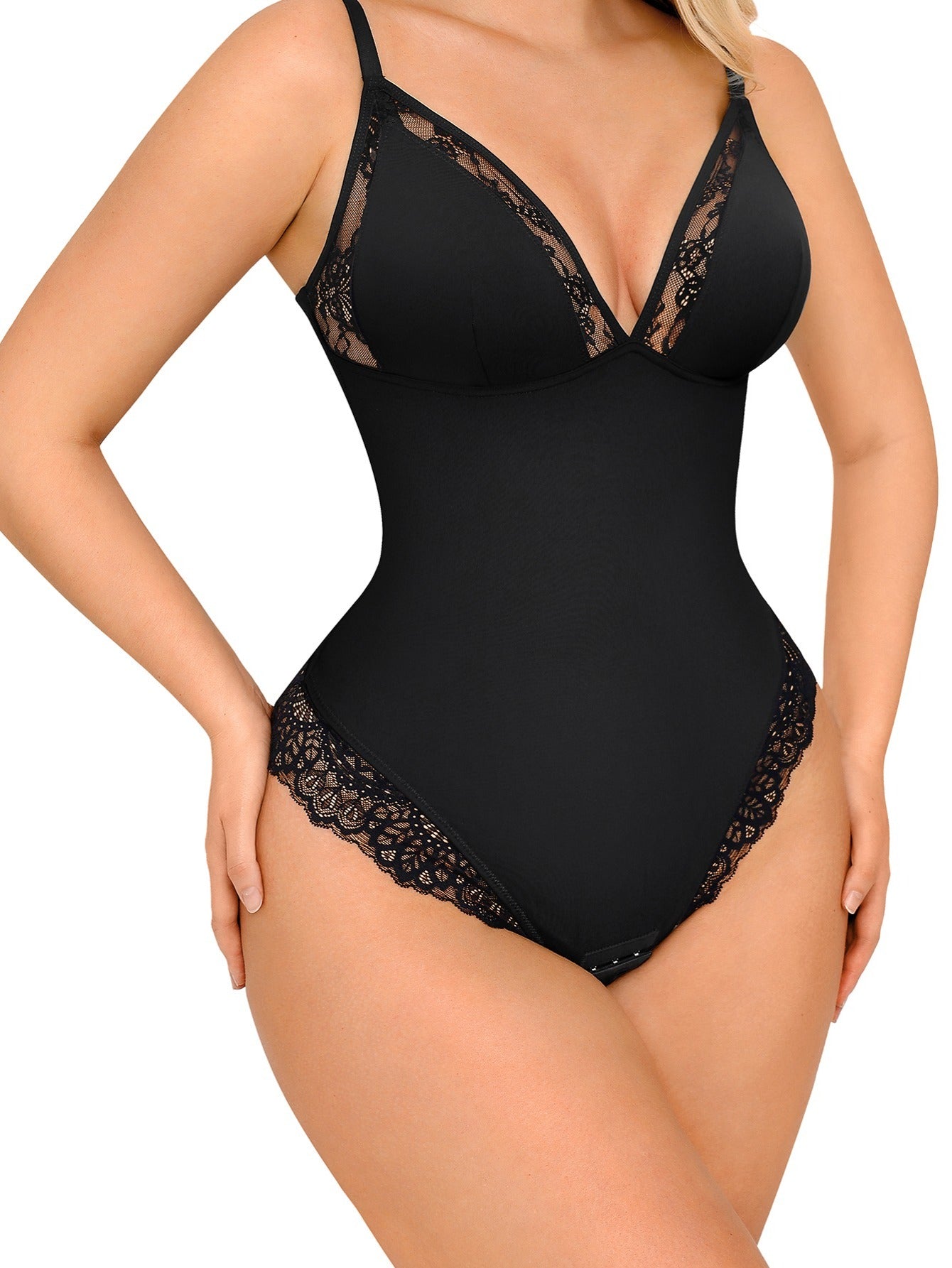 Bodysuit for Women Tummy Control Shapewear V Neck Thong Body Suit Corset Tops Backless Body Shape MyFave Boutique