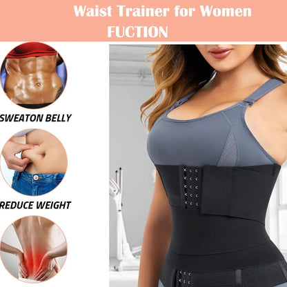 2 In 1 Waist Trainer For Women Lower Belly Fat Waist Cincher Corset Shapewear Waist Trimmer Postpartum Belly Wrap MyFave Boutique