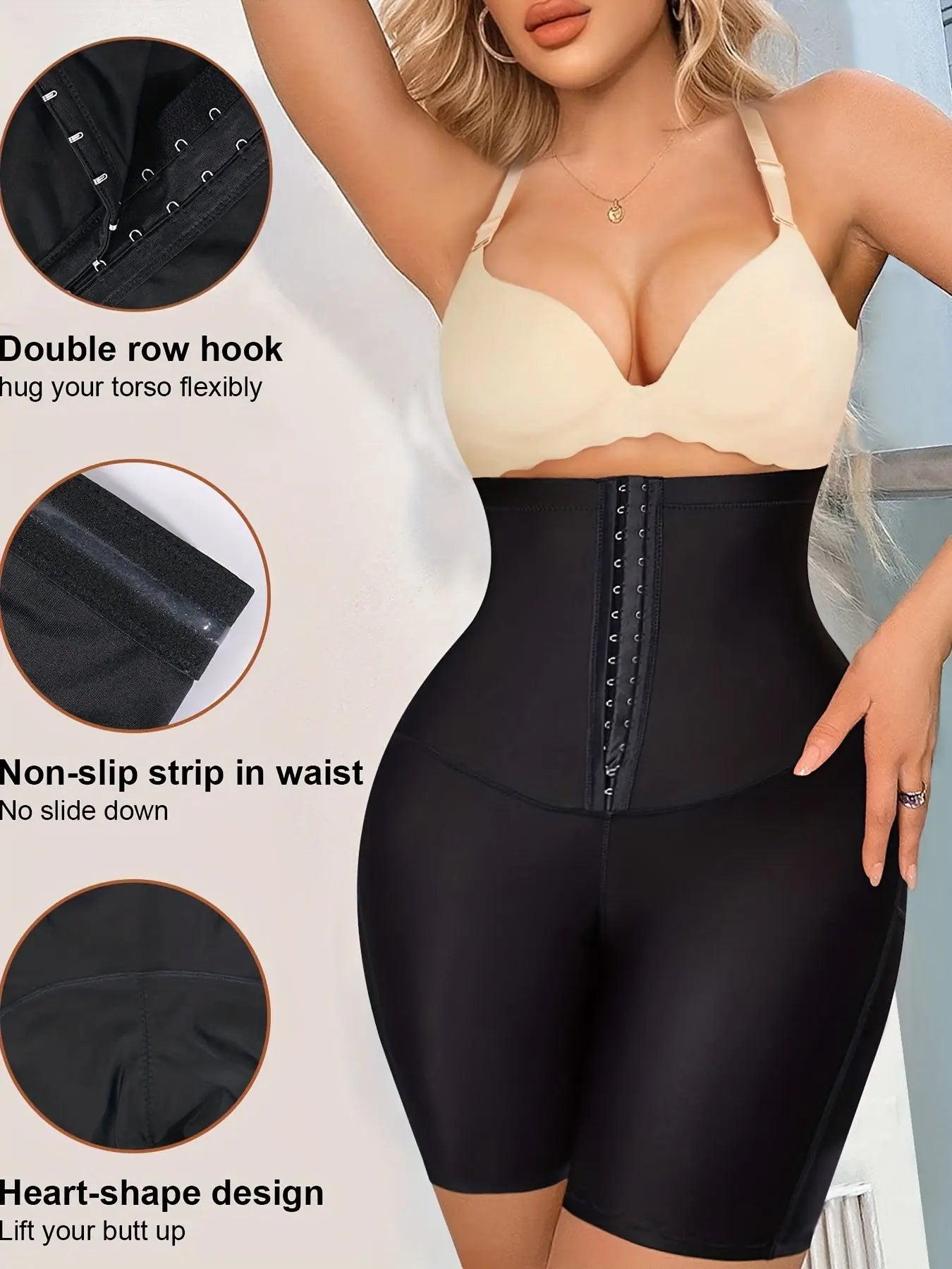 Front Buckle Shaping Shorts, High Waist Tummy Control Compression Shorts, Women's Underwear & Shapewear MyFave Boutique