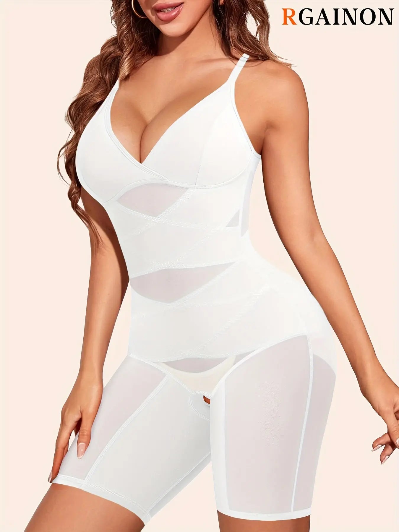 Women's V-Neck Body Shaper: Tummy Control, Butt Lifter, Thigh Slimmer MyFave Boutique