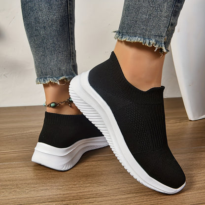 Women's Casual Sock Sneakers, Lightweight Elastic Running & Jogging Trainers, Breathable Low Top Sports Slip-On Shoes MyFave Boutique