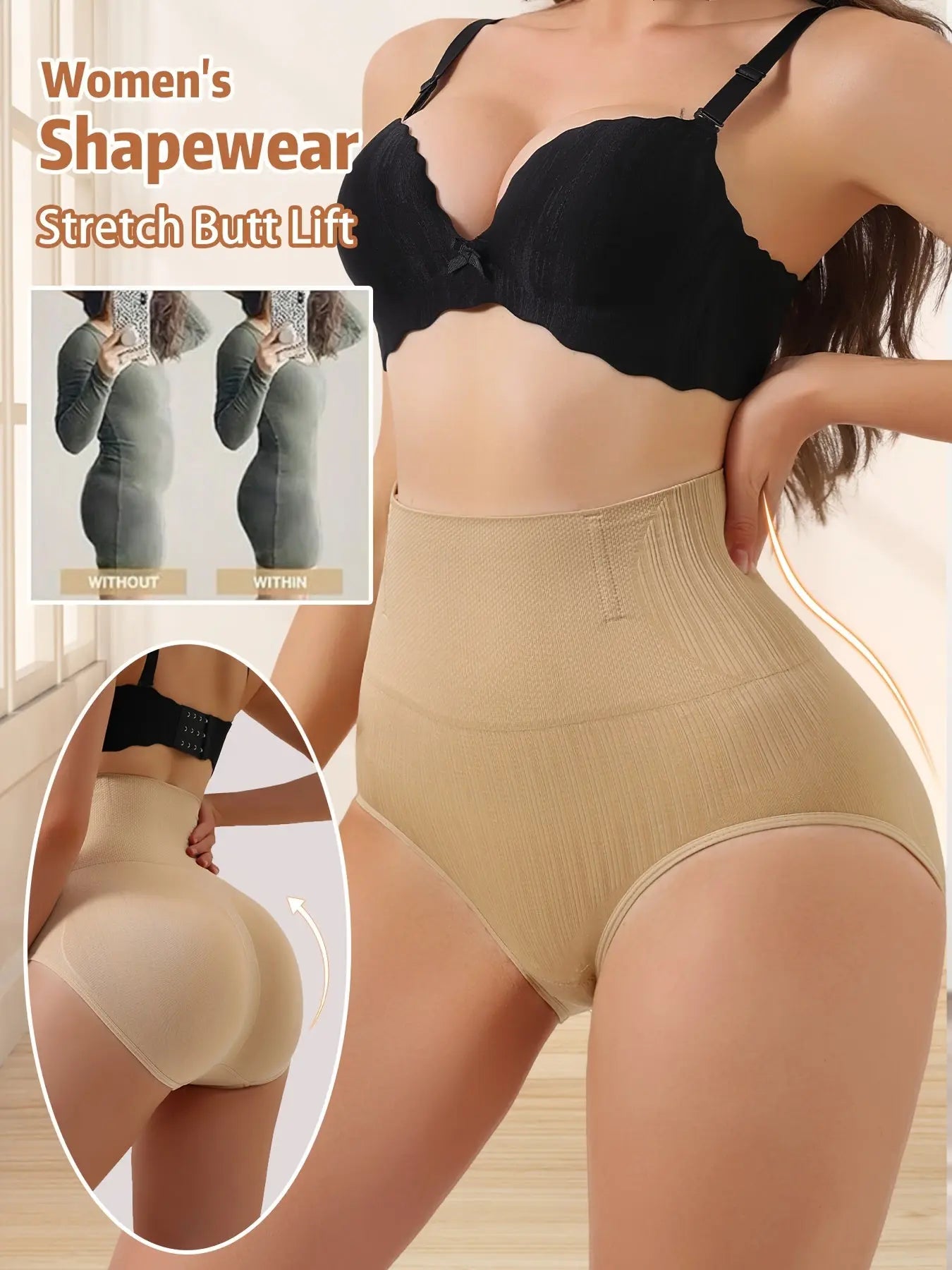 3pcs Seamless High-waisted Tummy Control, Waist Cincher, Butt Lifting Shapewear Leggings MyFave Boutique