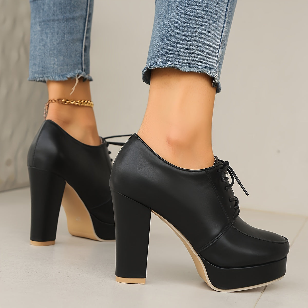 Stylish Women's Lace-Up Platform Heels for Any Occasion MyFave Boutique