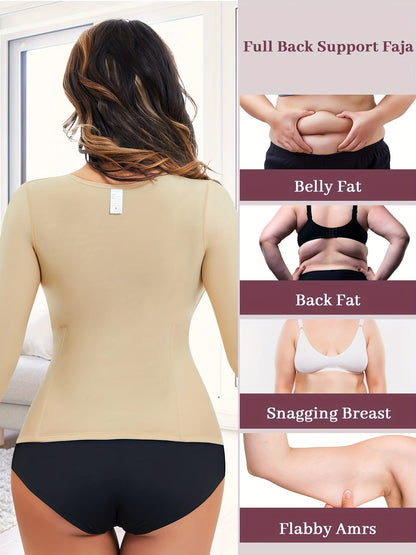 Front Buckle Slimmer Tops, Post Surgical Waist Trainer Tummy Control Top, Women's Underwear & Shapewear MyFave Boutique