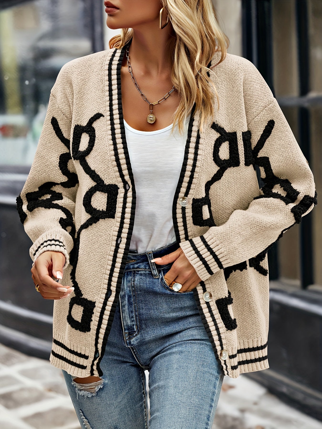 Women's Fall Chunky Knit Cardigan Sweaters Casual Open Front Button Up Winter Coats Outerwear MyFave Boutique