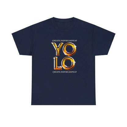 Create, Inspire, Repeat, Yolo, Motivational, Inspirational Unisex Cotton T-Shirt Printify