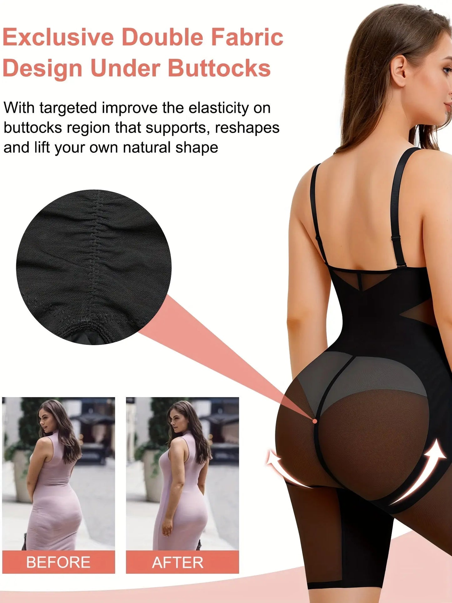 Women's Bodysuit Shapewear: Tummy Control, Butt Lifter, Full Body Shaper, Seamless Thigh Slimmer, V-Neck Jumpsuit MyFave Boutique