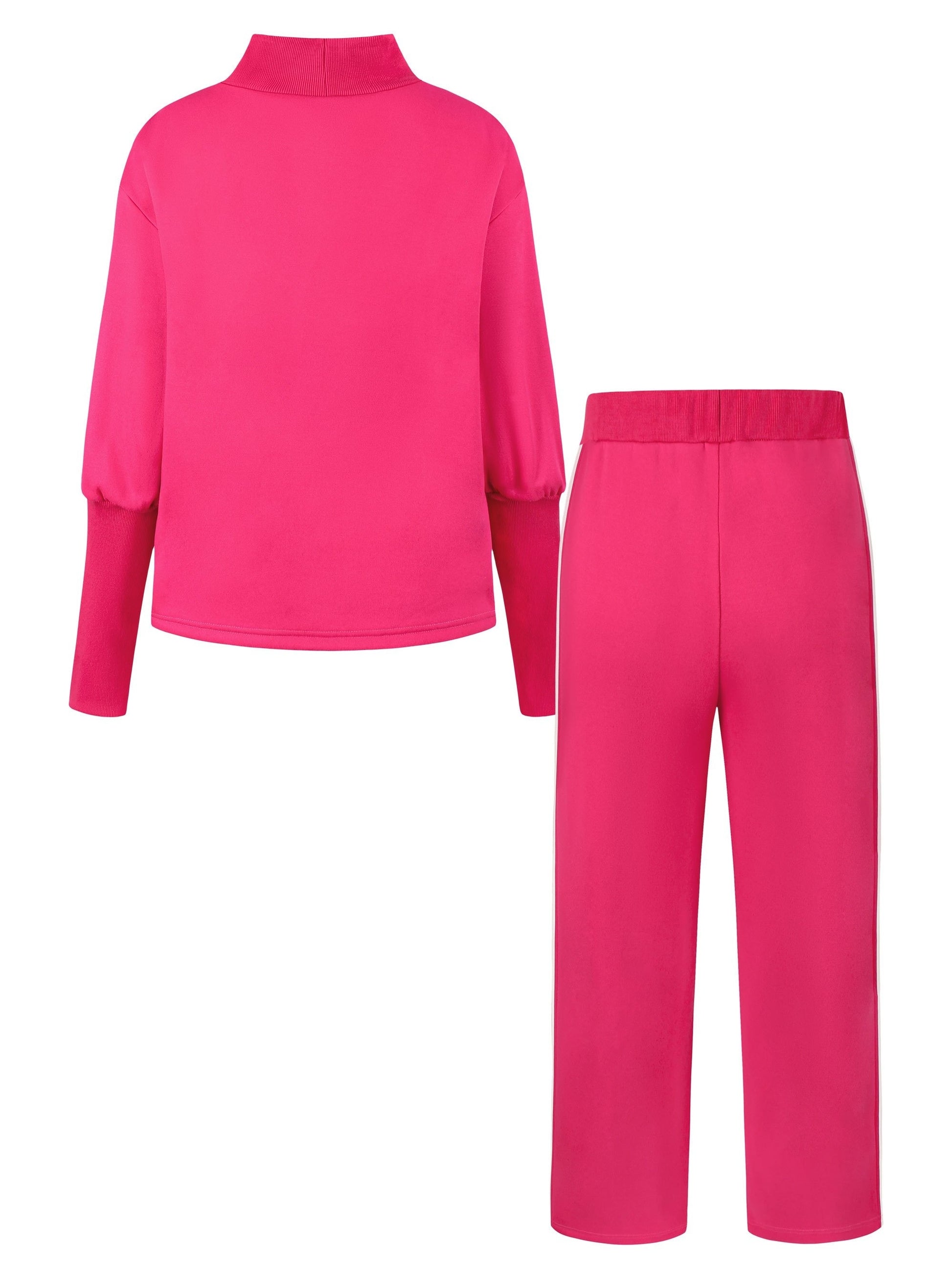 Women's Casual Outfit Set, Polyester Blouse And Long Pants, Relaxed Fit, Small Collar, Long Sleeve, No Belt, Spring/Autumn MyFave Boutique