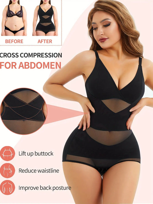 Junlan Deep V Tummy Control Shaping Bodysuit for Women, Butt Lifting Body Shaper Underwear MyFave Boutique