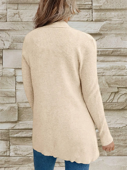 Stylish Open Front Cardigans with Pockets, Long Sleeve Knitted Top for Women's Winter & Fall Clothing. MyFave Boutique