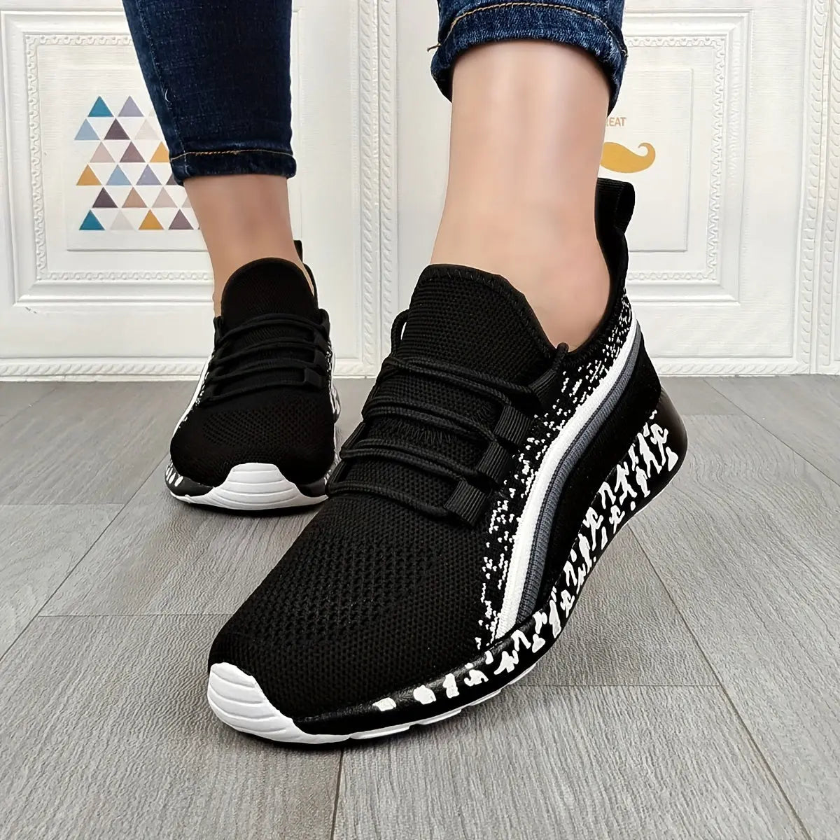 Women's Breathable Lace-Up Casual Sneakers with Non-Slip Sole, Lightweight Summer Running Shoes MyFave Boutique